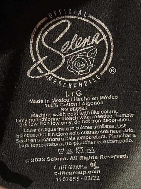 メンズヴィンテージ　Tシャツ 【Selena】グラフィックプリント ブラック