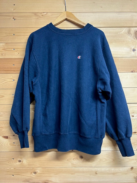 メンズヴィンテージ スウェット【Champion】無地 ネイビー