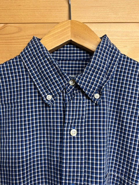 メンズヴィンテージ 長袖シャツ【Eddie Bauer】チェック ネイビー