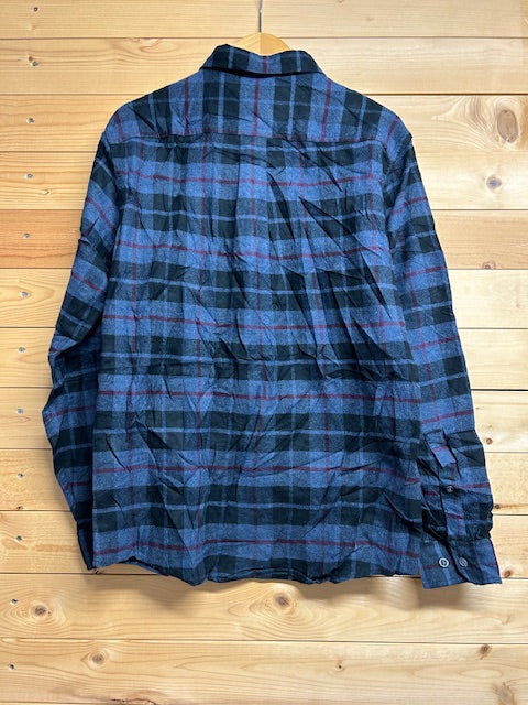 メンズヴィンテージ 長袖シャツ【Eddie Bauer】チェック ネイビーブルー