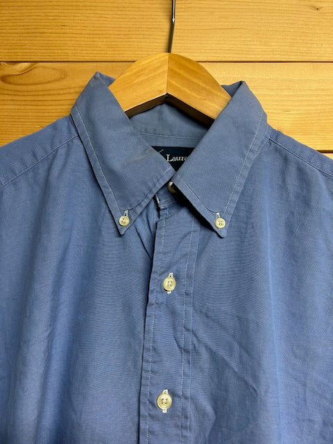 メンズヴィンテージ 長袖シャツ【Ralph Lauren】無地 ブルー