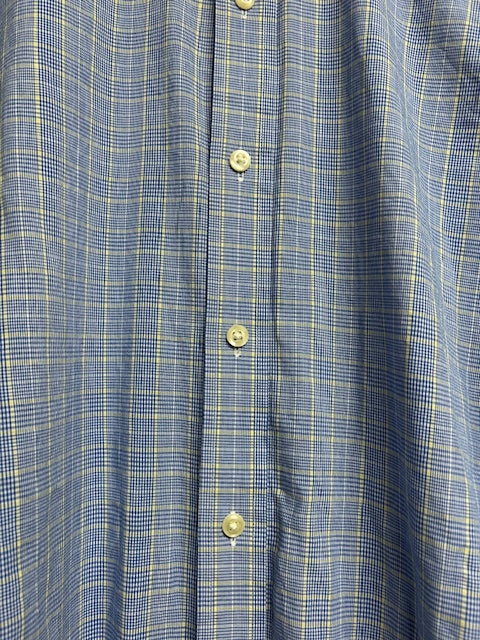 メンズヴィンテージ 長袖シャツ【NAUTICA】チェック ブルー イエロー