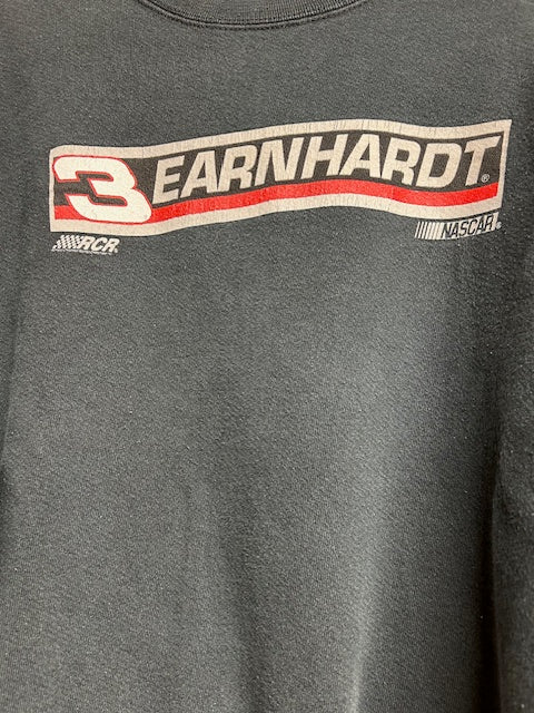 メンズヴィンテージ スウェット【EARNHARDT】フロントデザイン ブラック