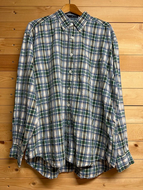 メンズヴィンテージ シャツ【DOCKERS】チェック ブルー グリーン