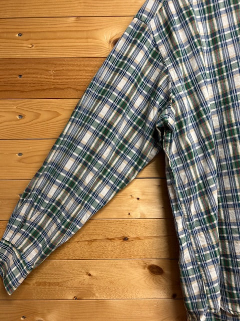 メンズヴィンテージ シャツ【DOCKERS】チェック ブルー グリーン