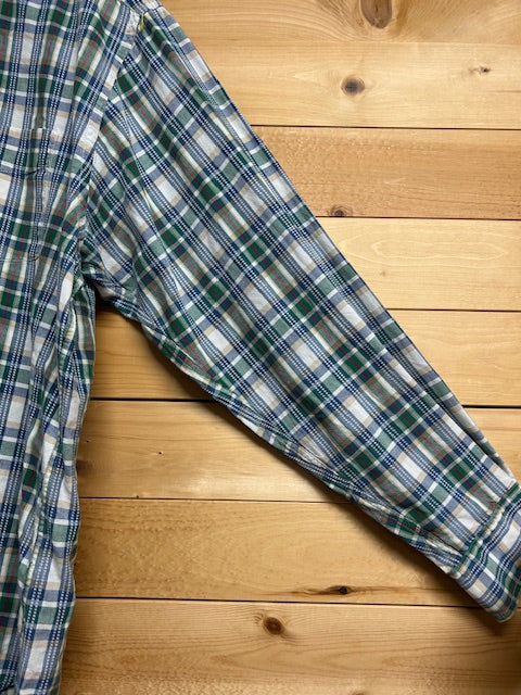 メンズヴィンテージ シャツ【DOCKERS】チェック ブルー グリーン