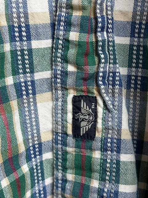 メンズヴィンテージ シャツ【DOCKERS】チェック ブルー グリーン