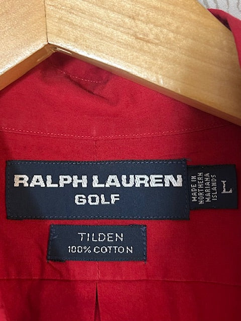 メンズヴィンテージ シャツ【Ralph Lauren Golf】ワンポイント レッド