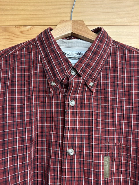 メンズヴィンテージ シャツ【Columbia】チェック レッド