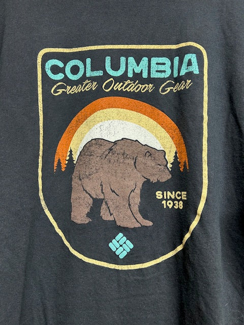 メンズヴィンテージ Tシャツ【Columbia】フロントデザイン ネイビー