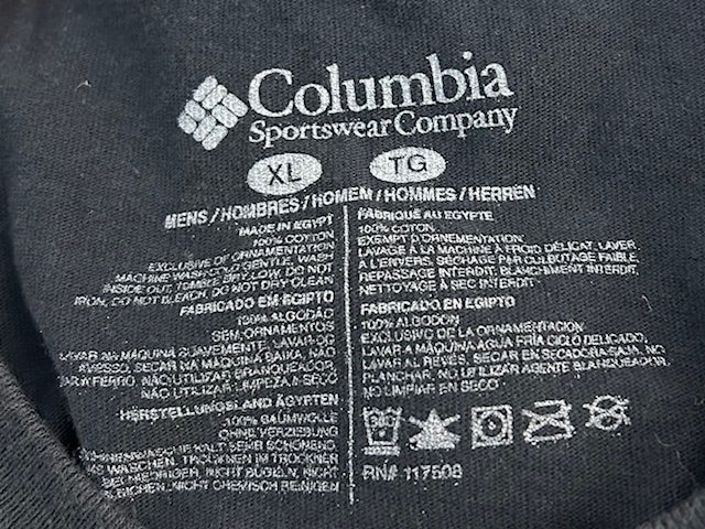 メンズヴィンテージ Tシャツ【Columbia】フロントデザイン ネイビー