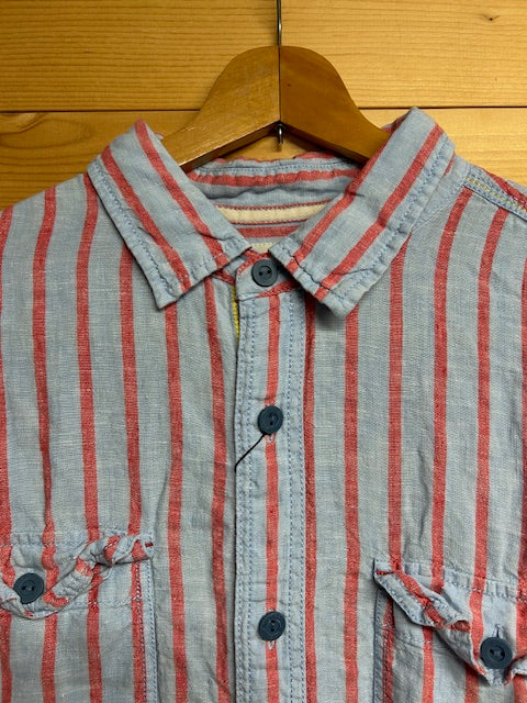 メンズヴィンテージ シャツ【NAUTICA】ストライプ ブルー ピンク