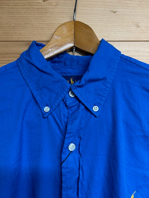 メンズヴィンテージ シャツ【Ralph Lauren】無地 ブルー