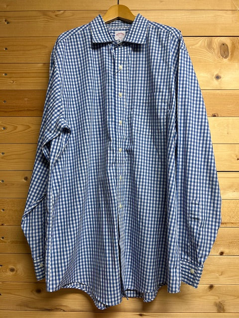メンズヴィンテージ シャツ【Brooks Brathers】チェック ホワイト ブルー