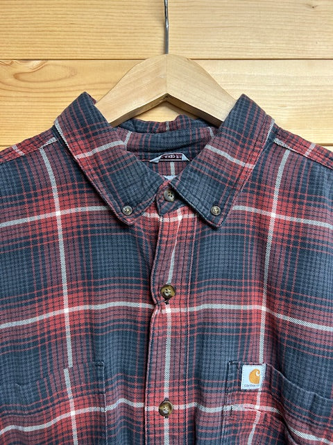 メンズヴィンテージ シャツ【carhartt】チェック レッド ブラック