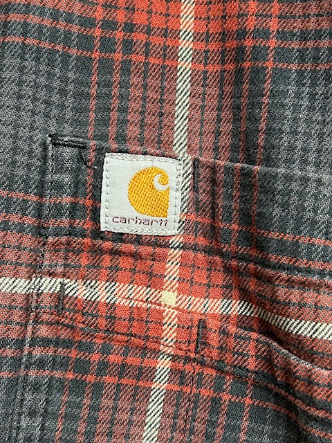 メンズヴィンテージ シャツ【carhartt】チェック レッド ブラック