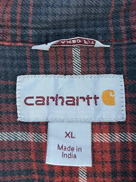 メンズヴィンテージ シャツ【carhartt】チェック レッド ブラック