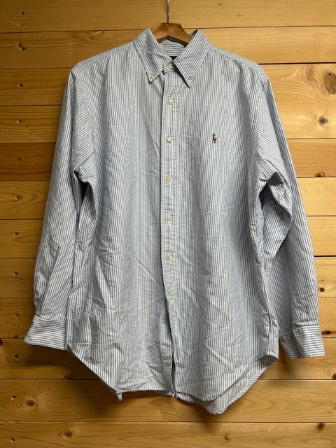メンズヴィンテージ シャツ【Ralph Lauren】 ストライプ ブルー