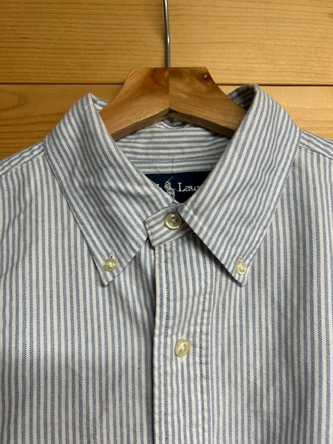 メンズヴィンテージ シャツ【Ralph Lauren】 ストライプ ブルー