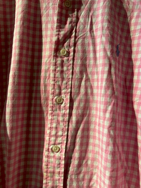 メンズヴィンテージ シャツ【Ralph Lauren】チェック ピンク