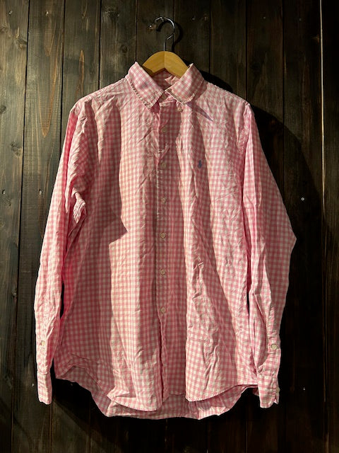 メンズヴィンテージ シャツ【Ralph Lauren】チェック ピンク