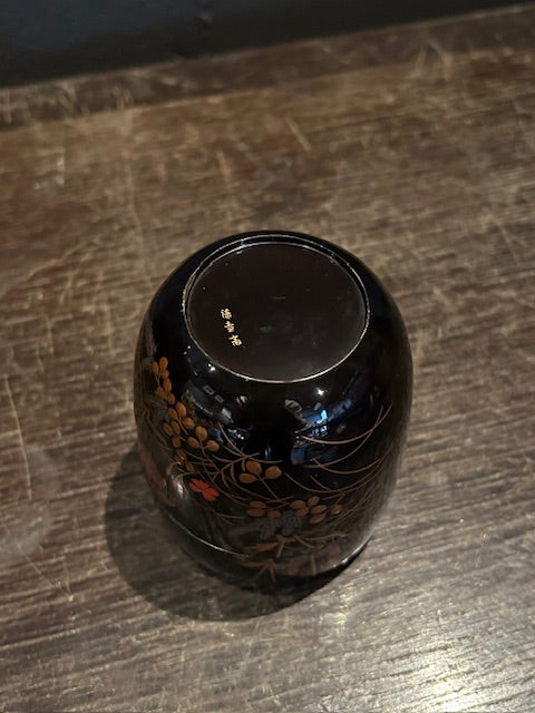 葛乃花景棗  小島漆壺斎作