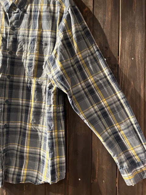 メンズヴィンテージ シャツ【Columbia】チェック グレー