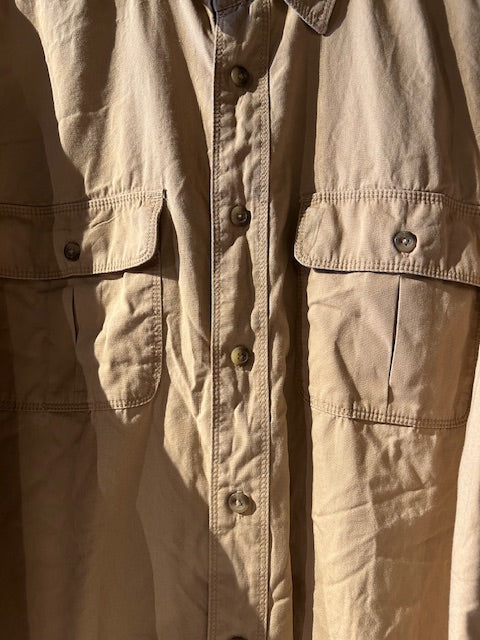メンズヴィンテージ シャツ【Eddie Bauer】無地 ブラウン