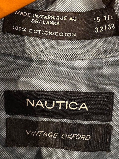 メンズヴィンテージ シャツ【NAUTICA】無地 ブルー