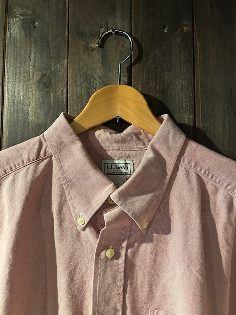 メンズヴィンテージ シャツ【L.L.Bean 】無地 ピンク