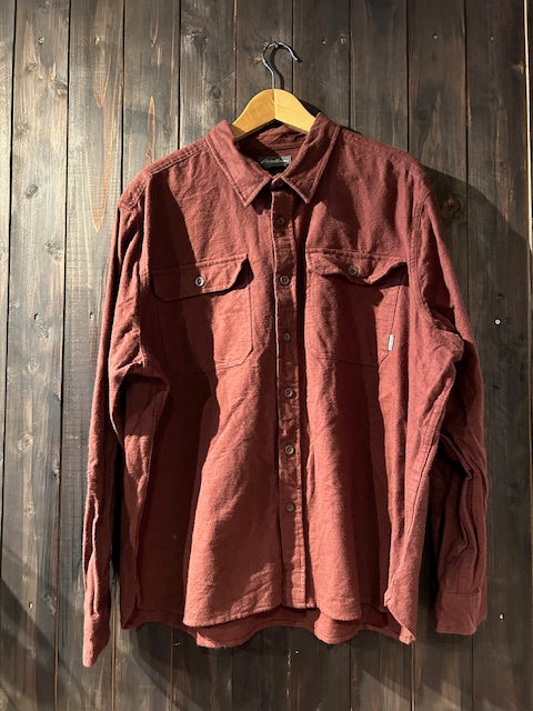 メンズヴィンテージ シャツ【Eddie Bauer】無地 ブラウン