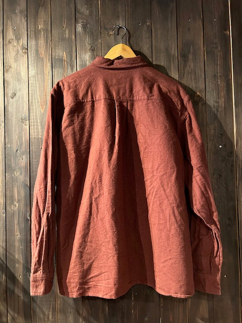 メンズヴィンテージ シャツ【Eddie Bauer】無地 ブラウン