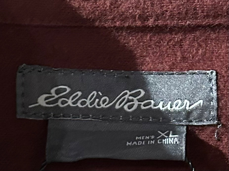 メンズヴィンテージ シャツ【Eddie Bauer】無地 ブラウン