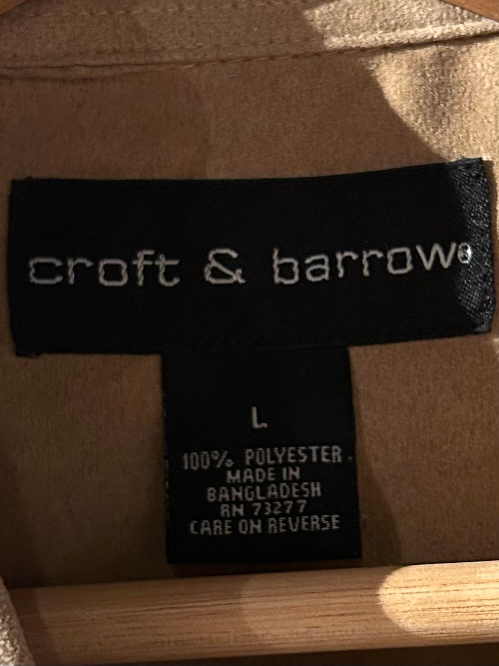 メンズヴィンテージ シャツ【croft & barrow】無地 ベージュ
