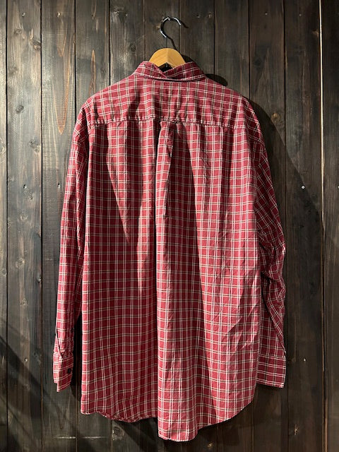メンズヴィンテージ シャツ【NAUTICA】チェック レッド
