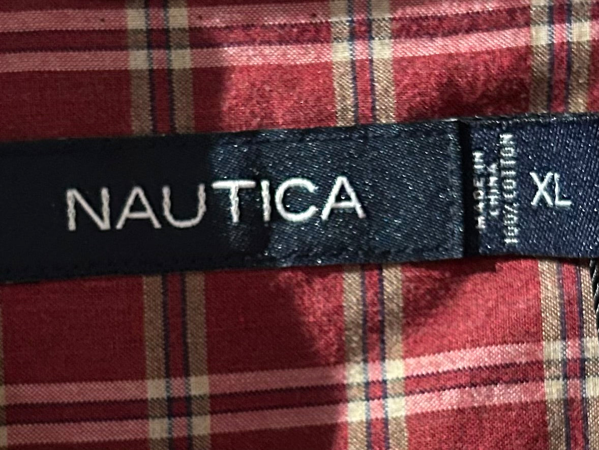 メンズヴィンテージ シャツ【NAUTICA】チェック レッド