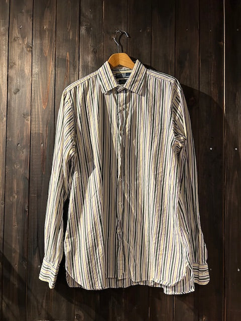 メンズヴィンテージ シャツ 【POLO by Ralph Lauren】ストライプ ホワイト