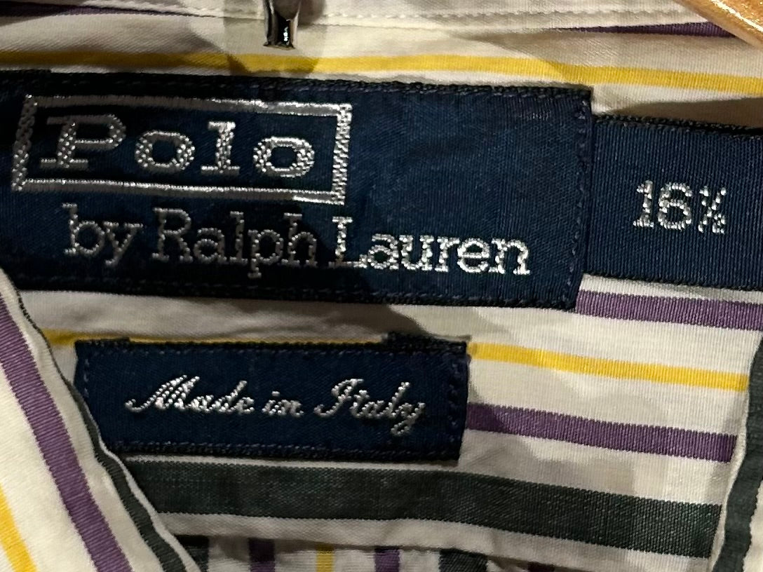 メンズヴィンテージ シャツ 【POLO by Ralph Lauren】ストライプ ホワイト