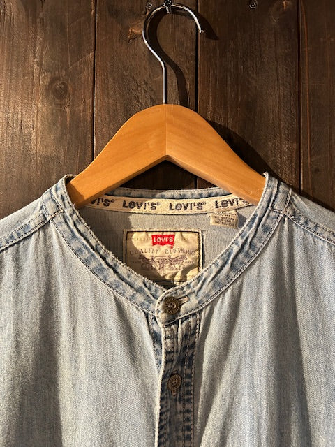 メンズヴィンテージ シャツ 【Levi's】無地 デニムシャツ