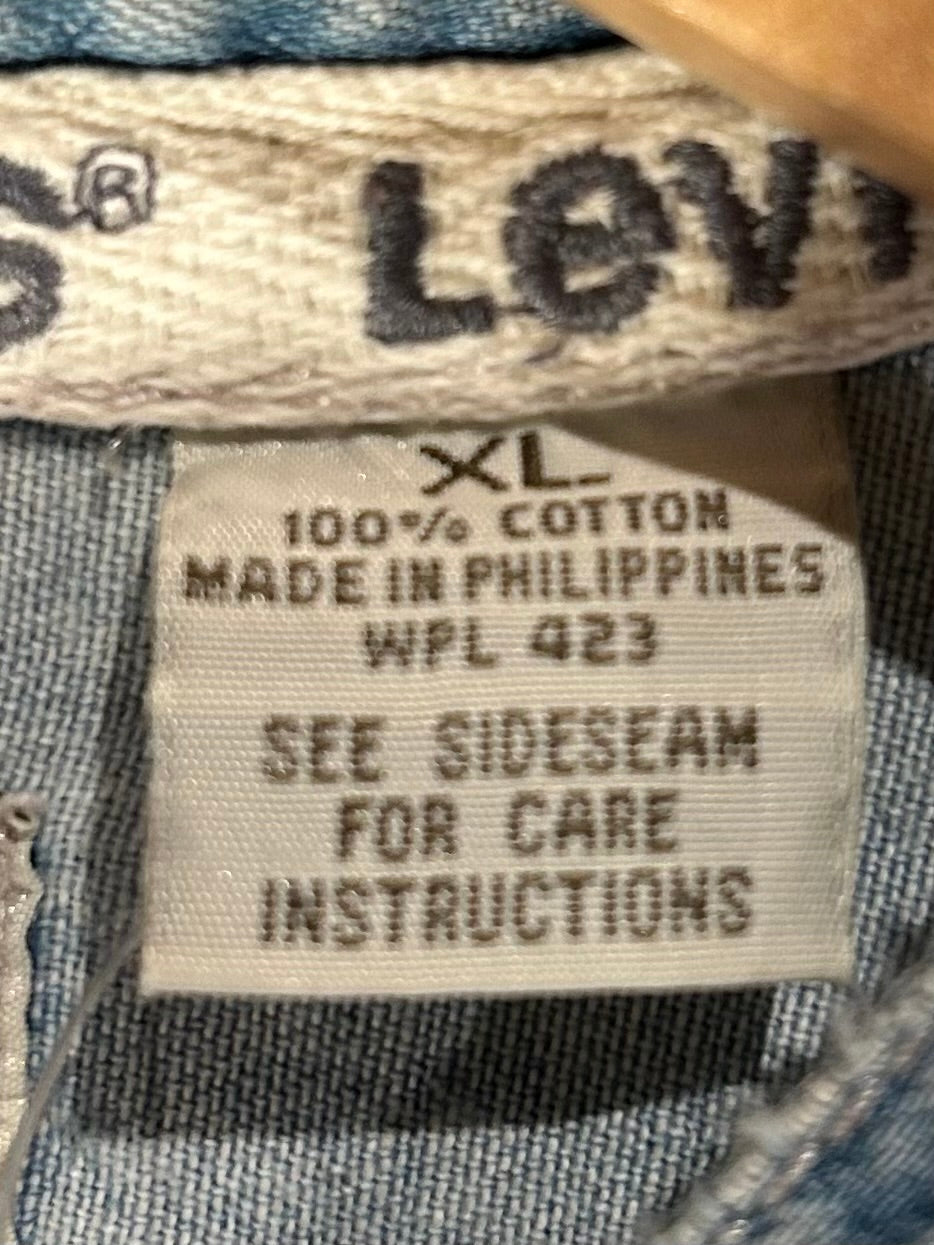 メンズヴィンテージ シャツ 【Levi's】無地 デニムシャツ