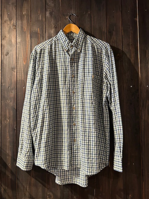 メンズヴィンテージ シャツ【Wragler RUGGED WEAR】チェック ブルー