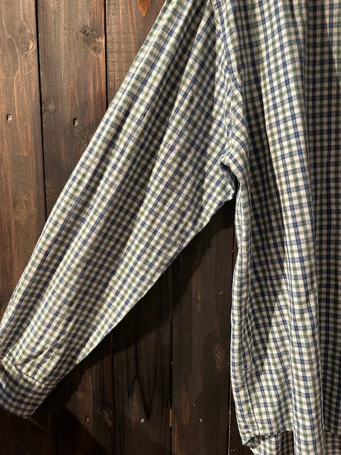 メンズヴィンテージ シャツ【Wragler RUGGED WEAR】チェック ブルー