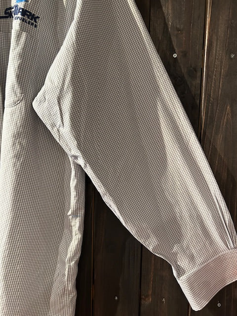 メンズヴィンテージ シャツ【Brooks Brathers】チェック ワンポイント グレー