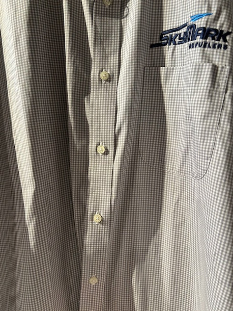 メンズヴィンテージ シャツ【Brooks Brathers】チェック ワンポイント グレー