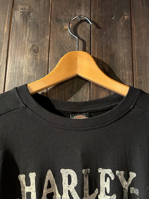 メンズヴィンテージ Tシャツ【HARLEY‐DAVIDSON】ロゴデザイン ブラック