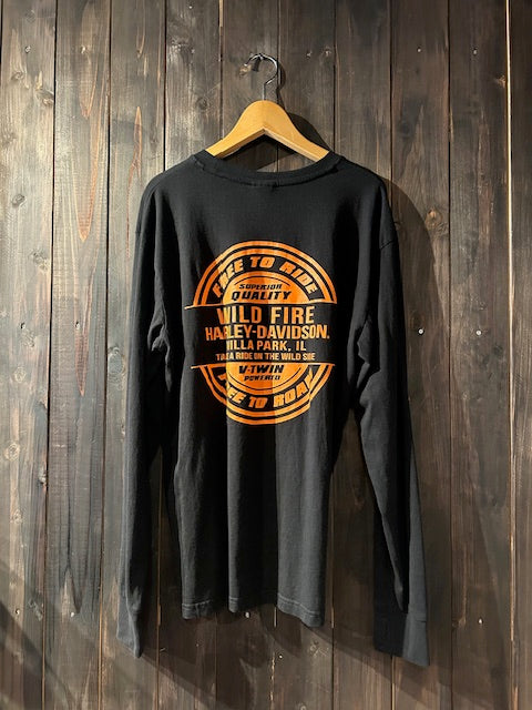 メンズヴィンテージ Tシャツ【HARLEY‐DAVIDSON】ロゴデザイン ブラック
