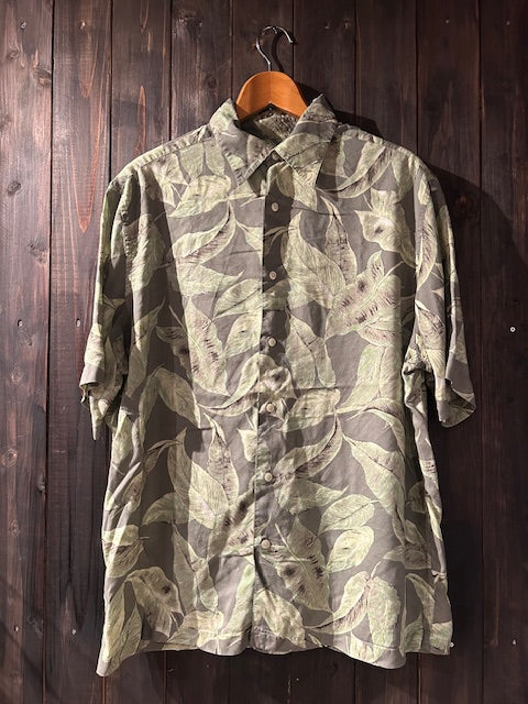 メンズヴィンテージ　アロハシャツ　【claiborne】 グリーン
