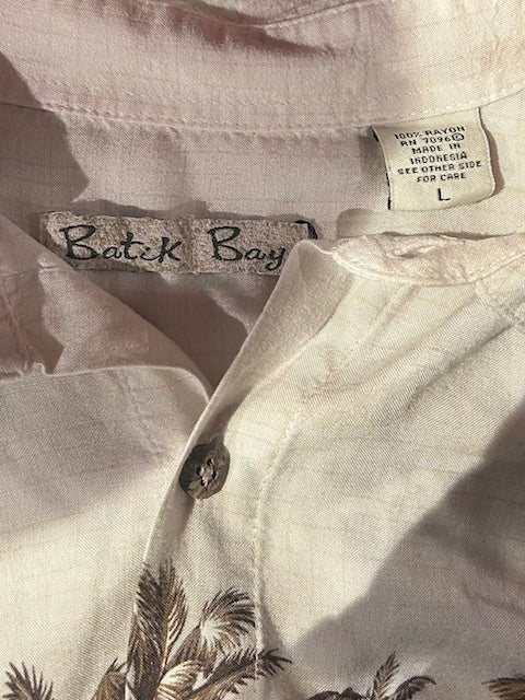 メンズヴィンテージ　アロハシャツ　【Batik  Bay】 ベージュ