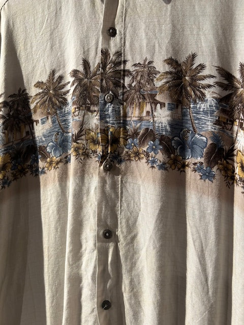 メンズヴィンテージ　アロハシャツ　【Batik  Bay】 ベージュ