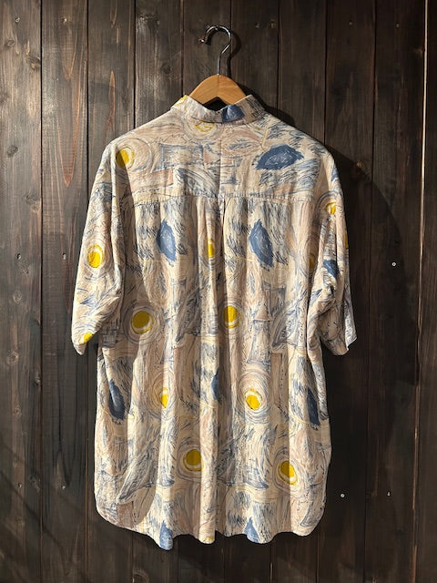 メンズヴィンテージ　アロハシャツ　【CHASE　SPORTSWEAR】ベージュ